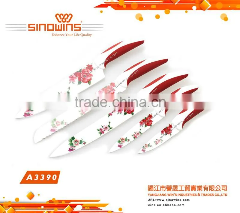 Cutlery Knife Set 5pcs Non-stick Coating Knife Set