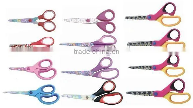 7-3/4" Asymmetric ABS/PP handle stationery scissors SA2108