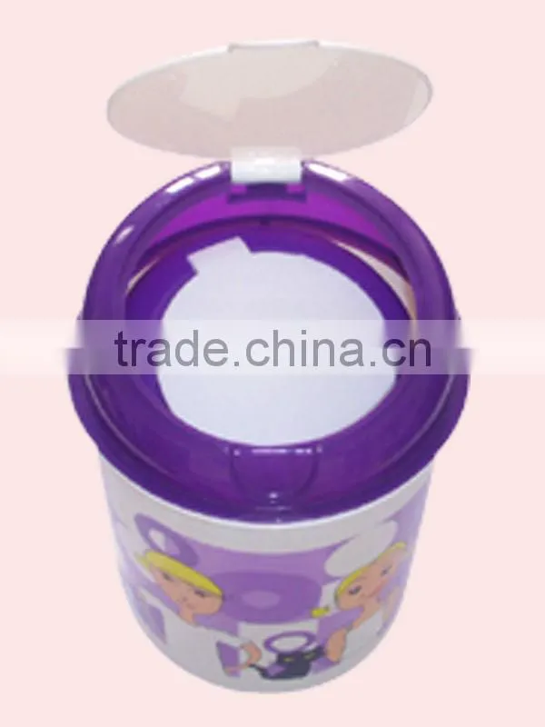 4Pcs Plastic Dustbin With Lid