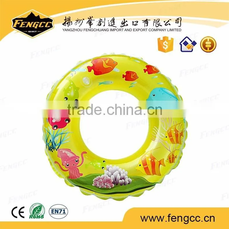 CE certificate Inflatable colorful customized Cartoon water baby swimming neck ring