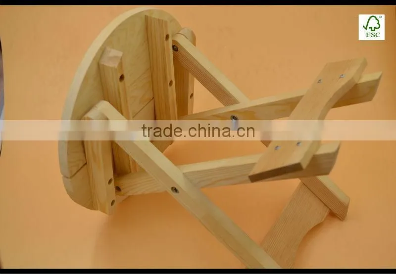 wooden folding chairs,round wooden stool outdoor