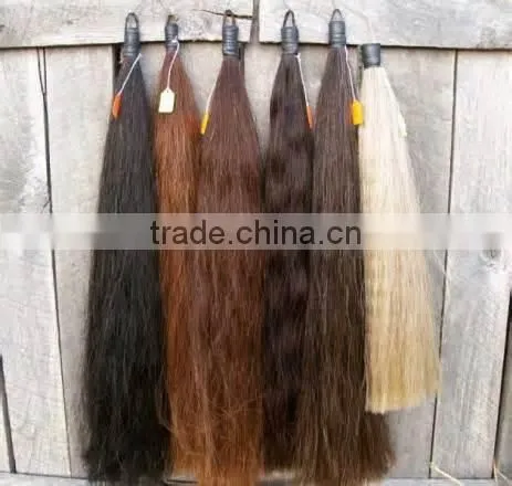White Brown Black Color Horse Hair for brush tail extensions