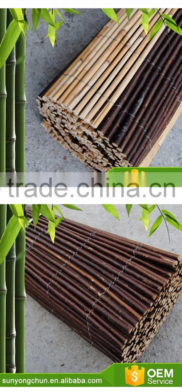 new designed natural black bamboo fence reed mat for planters