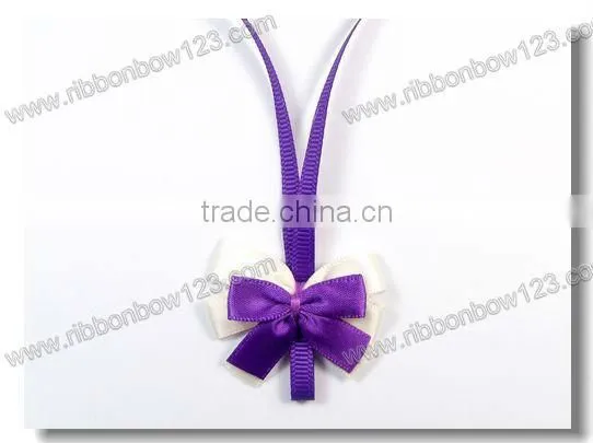 satin bows with pearl bead