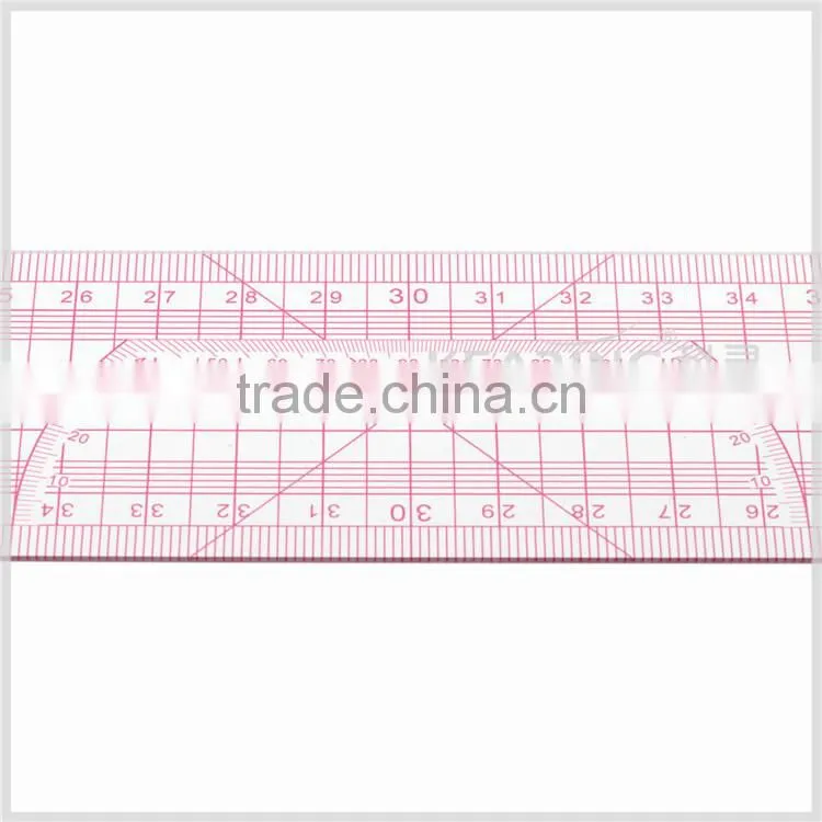 Kearing brand 5*60cm length 1.2mm thickness straight flexible sandwich line plastic garment ruler for fashion deisgn#8005