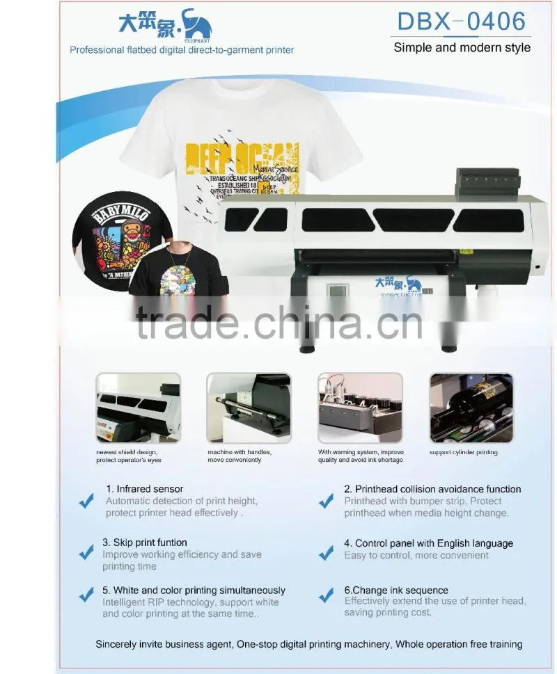 UV flatbed a2 dtg printer for t-shirt