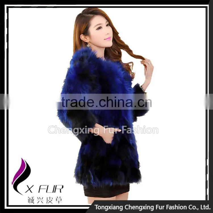 CX-G-A-18A 2016 New Real Raccoon Dog Fur Real Fur Jacket