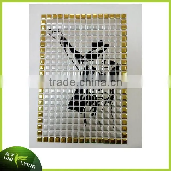 Nailhead laser metal cut printing iron on Motif for garment