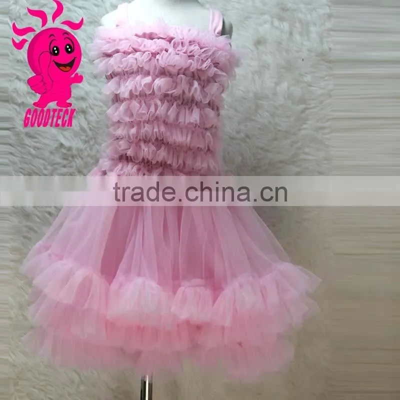 Latest sweetheart party wear dress wholesale chiffon baby girl dress designs