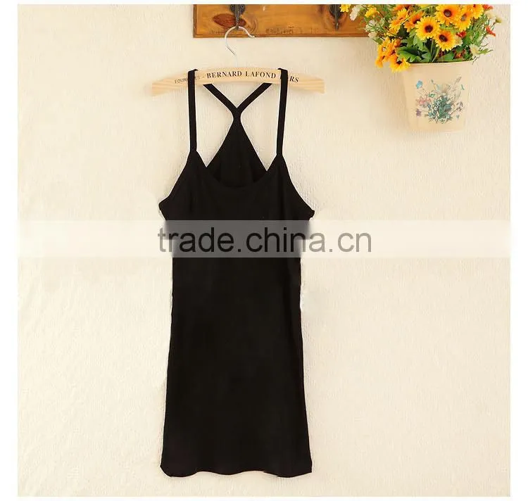 100% cotton women camisole top strings camisole Y-style tank top