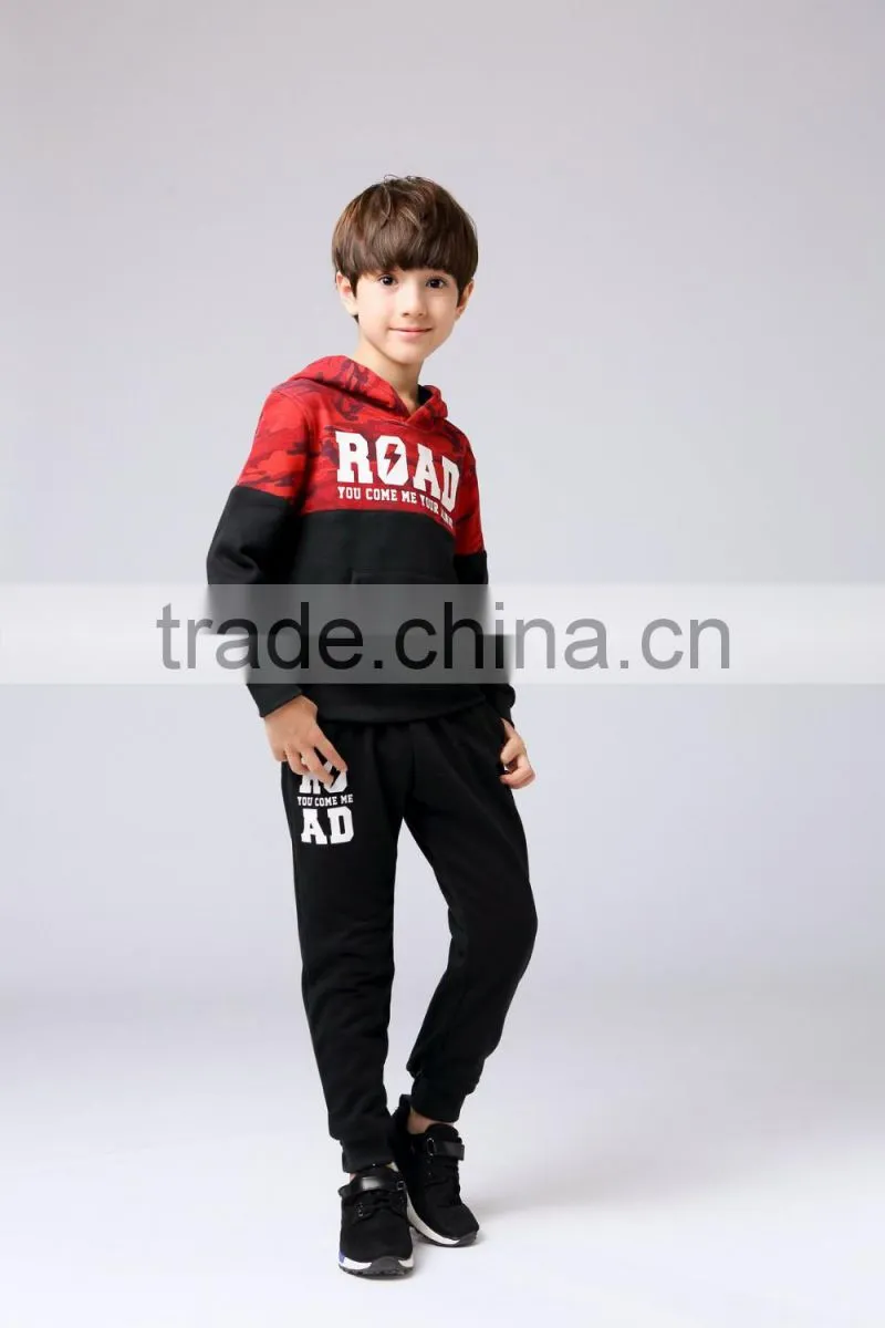 Autumn Winter Fashion Cotton Knitted Kids Sport Clothes Set Boys 2pcs Clothes Set Kids Clothing Wholesale
