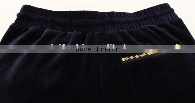 Hot Sale Custom Design Cheap Mens Velvet Sports Track Suit