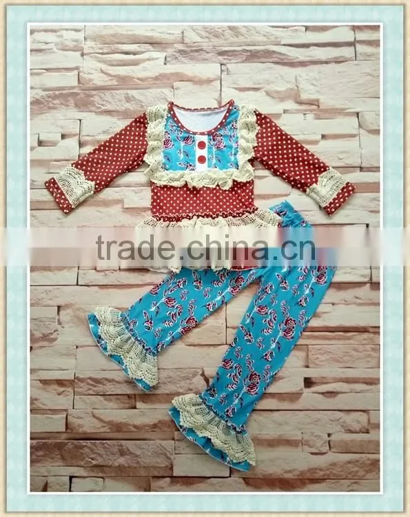 2017 new fashion baby girls boutique a cartoon fish-patterned worn by a girl in autumn or winter outfit