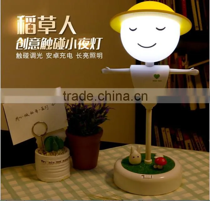 Portable scarecrow mini usb port decorative led night light for baby,kids,children,bedroom