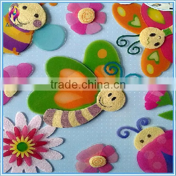 Beautiful promotion 3d butterfly sticker for fridge and wall