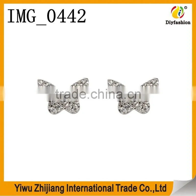 New 2017 Latest Gold Earring Designs Jewelry Accessories Round zircon Stud Earring