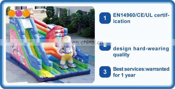 AOQI giant commercial use crazy fun Amercian football inflatable slide from China