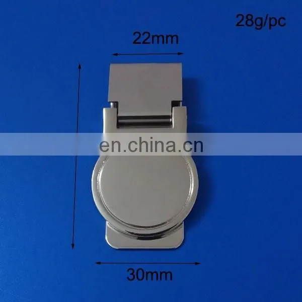 Availabld mould metal money clip with round part design