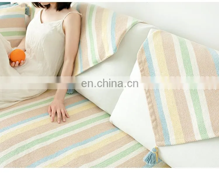 Wholesale non slip cover stripe sofa couch protection sofa cover for home decor