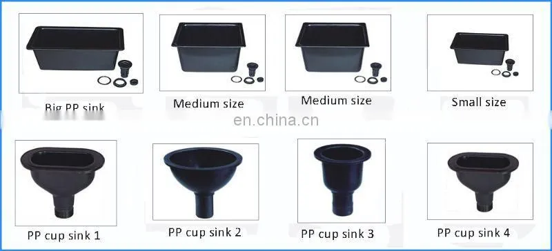 Black And White Epoxy Resin Sink Lab acid Resistant PP Sink