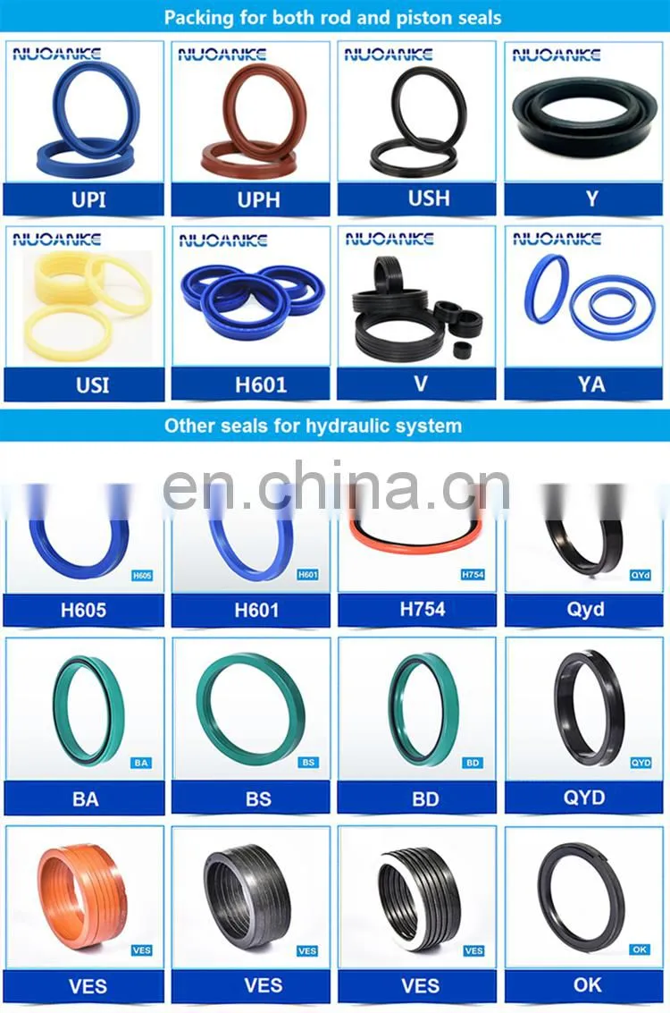 Packing U Cup Y Dust PU NBR FKM Excavator Hydraulic Cylinder Piston Seal Hallite Hydraulic Rod Seal With High Pressure