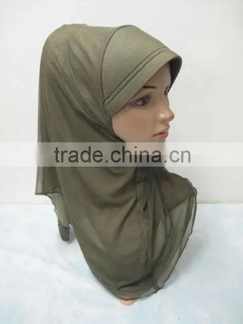 A556 Fashion modern HIGH QUALITY ISLAMIC HEADSCARF ONE PIECE LONG MUSLIM HIJAB
