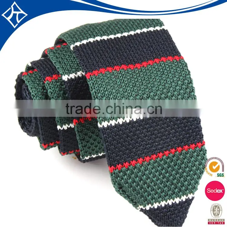 Promotion woven stripe skinny necktie