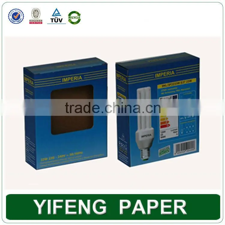 clear printing LED light square paper foldable box