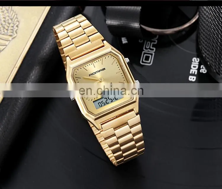 SANDA 747 Simple High Quality Digital Quartz Watch For Man Stainless Steel Time To Showed Luminous Fashion Watches Men