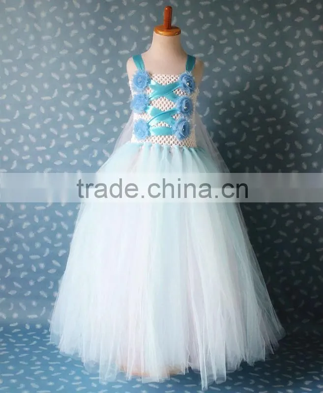 2014 summer wear dresses frozen princess elsa dress, princess dresses for children 10pcs/lot