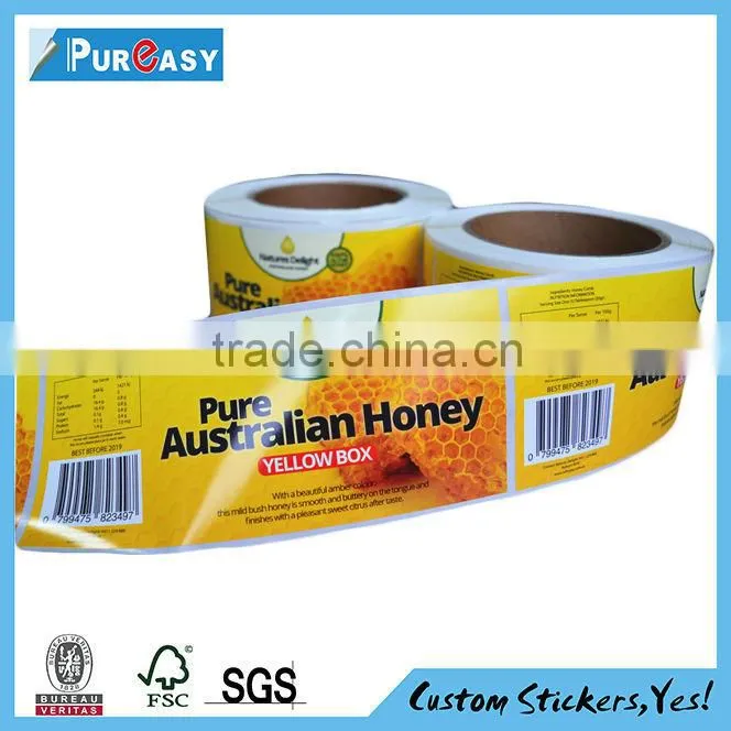 High quality custom adhesive label stickers printing
