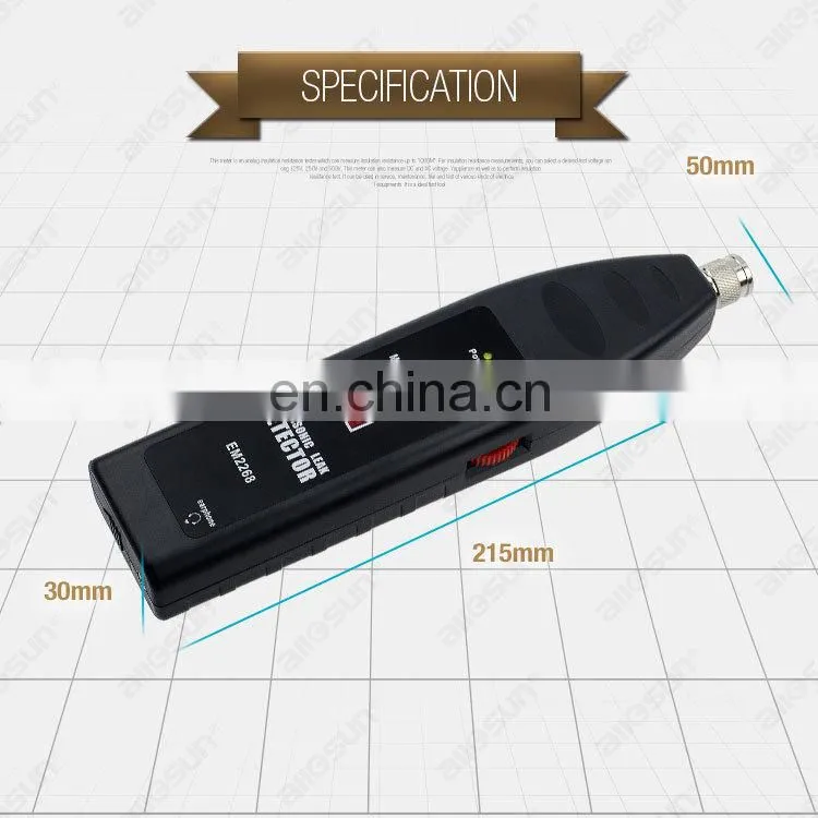 All-Sun EM2268 Ultrasonic Leak Detector Transmitter 36KHz-44KHz Sensor Gas Leak Multifunction Gas Analyzer