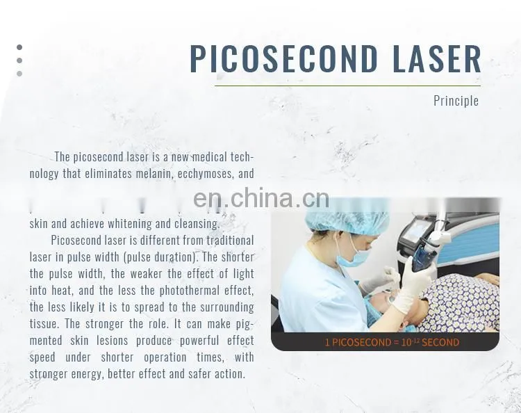 Professional Brown Style Pico Laser Tattoo Removal Solon Beauty Machine