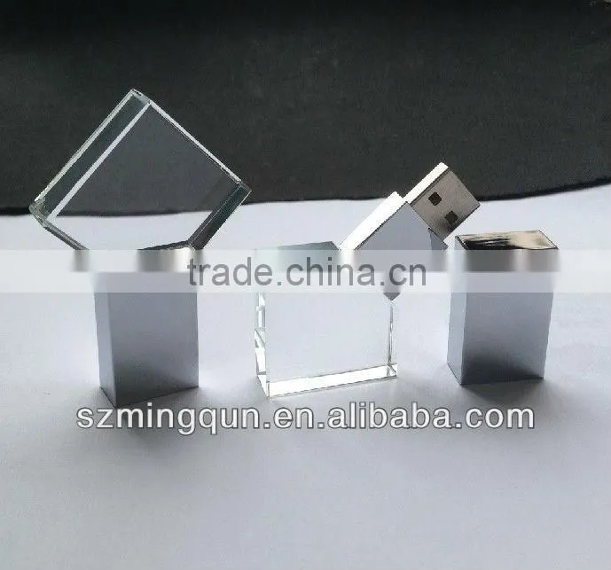 New Product Heart Shape Crystal USB Stick with LED Light Inside Gadget
