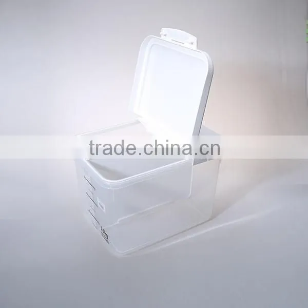 Transparent 15L Plastic Dry Food Container with Compartment
