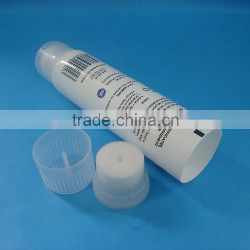 100g PE tube with sponge applicator, Special PE tube for shoe polish