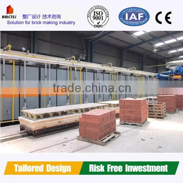 Automatic plc control baked brick making machinery and kiln equipment