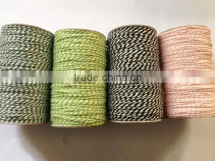 Colorful christmas twisted cord paper rope wholesale