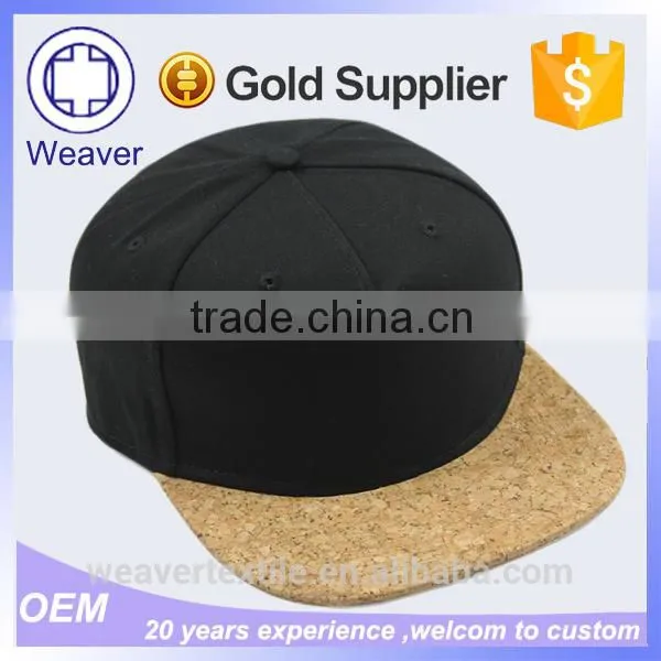 Wholesale Custom Design Blank 100% Wool Snapback Hat Cap / 5 Panel Hats with Custom Brim