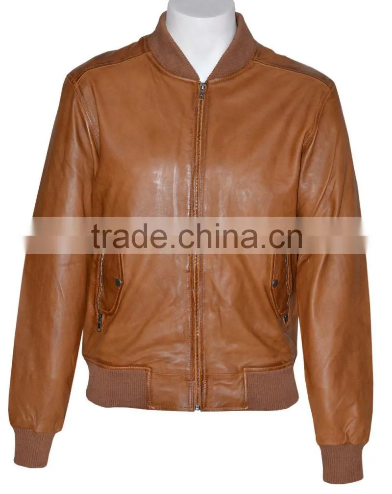 Brown leather jackets for men