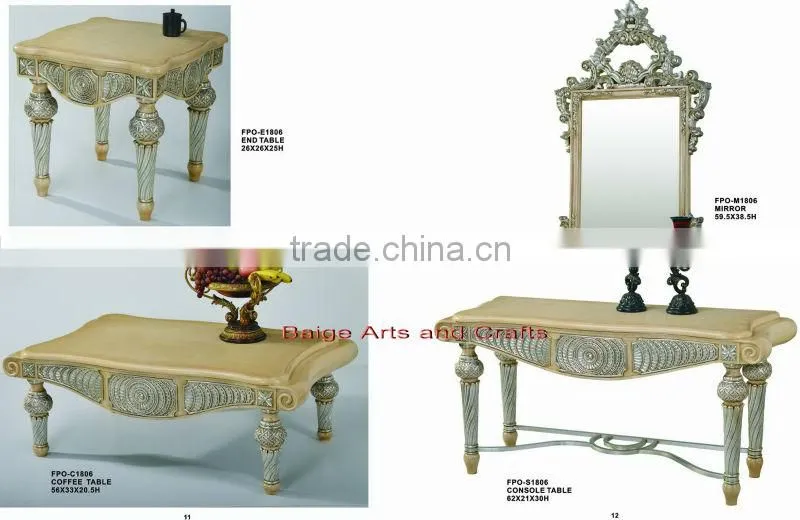 Latest Fancy Resin Console Table with Mirror S-1806