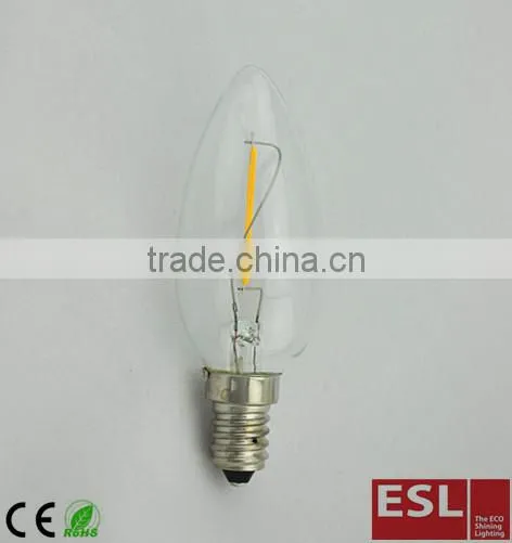 CE ROHS CERTIFICATE C35 2W E14 led bulb filament
