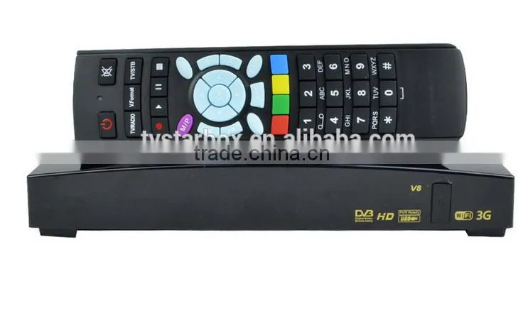 hot selling v8 hd dvb s2 satellite receiver v8 support youtube/youpron/web tv v8 hd receiver