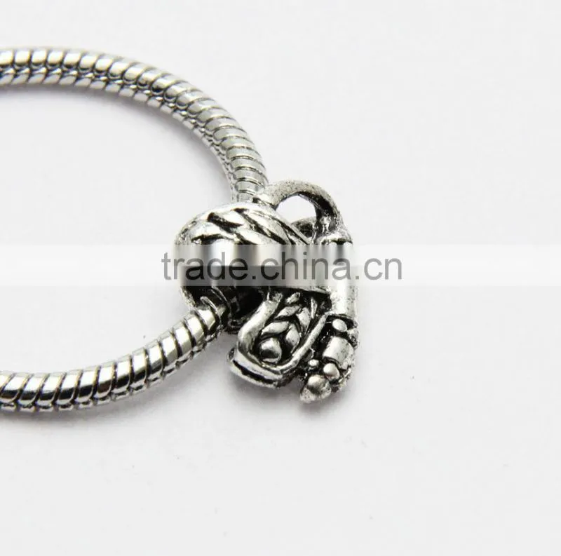 Creative Pdora Bracelet Accessories Anti-silver Large Hole Butterfly Shape Zinc Alloy Beads