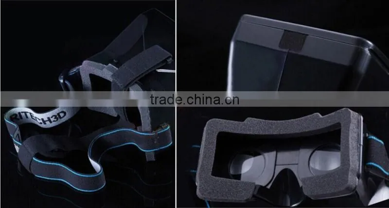 High Quality ABS material Virtual Reality VR Mobile Phone 3D Glasses 3D Movies Games With Resin Lens For 3.5 to 5.6" Smartphone