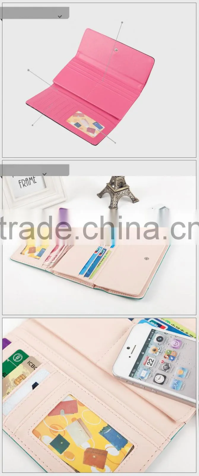 New fashion women lady purse clutch wallet phone handbag bag card holder Gift