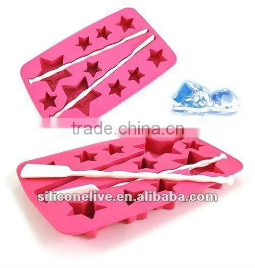 lucky star shape silicine chocolate tray mold