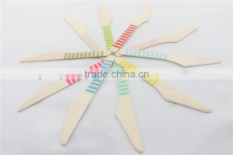 Colorful Mini Wooden Knife/Spoon/Fork Flatware For Party
