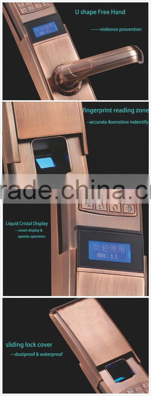fingerprint door lock remote control fingerprint door lock wireless fingerprint door lock biometric fingerprint door lock