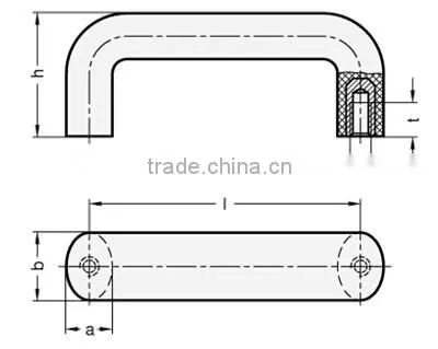 Hot Sale U shape Cast iron cabinet door handle